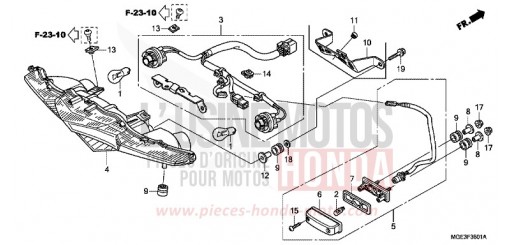FEU ARRIERE (VFR1200FC/FD/FDC/FDD) VFR1200FD de 2013